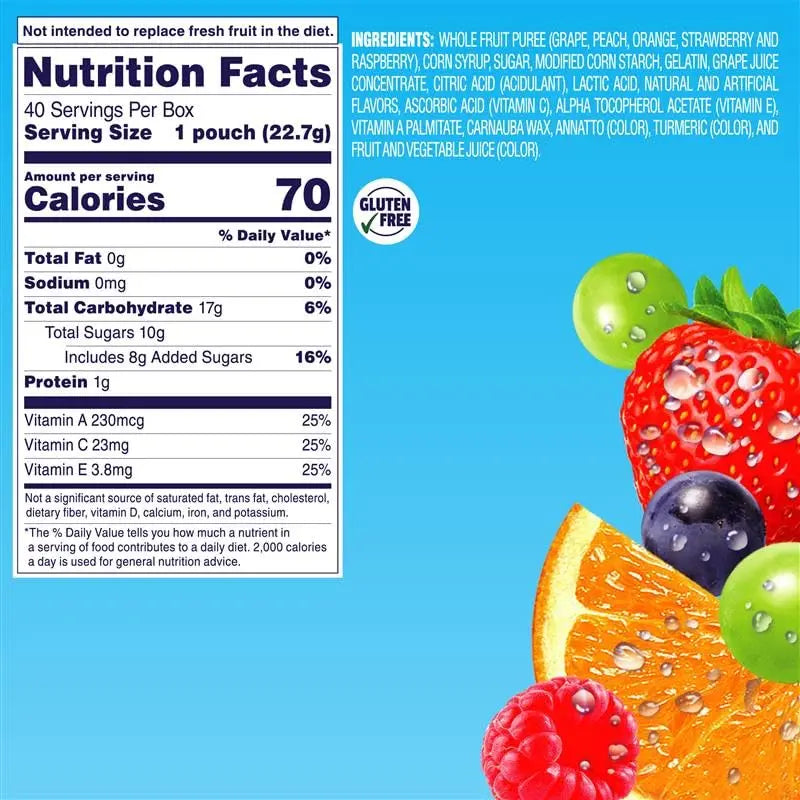 Welch's Fruit Snacks, Mixed Fruit Snack Box, Gluten Free, 0.8oz Snack Packs (Pack of 40) Retailxpres