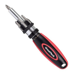 Great Neck Ratcheting Screw/Nut Driver Set, Phillips/Slotted/Star Bits, 7" Long, Black/Red (GNS950DE) Retailxpres
