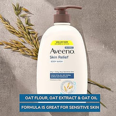 Aveeno Skin Relief Fragrance Free Body Wash, Triple Oat Formula, Gentle Daily Cleanser for Itchy Dry Sensitive Skin, Soap & Paraben Free, Soothes & Moisturizes, 33 fl oz Retailxpres