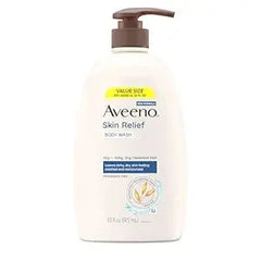 Aveeno Skin Relief Fragrance Free Body Wash, Triple Oat Formula, Gentle Daily Cleanser for Itchy Dry Sensitive Skin, Soap & Paraben Free, Soothes & Moisturizes, 33 fl oz Retailxpres