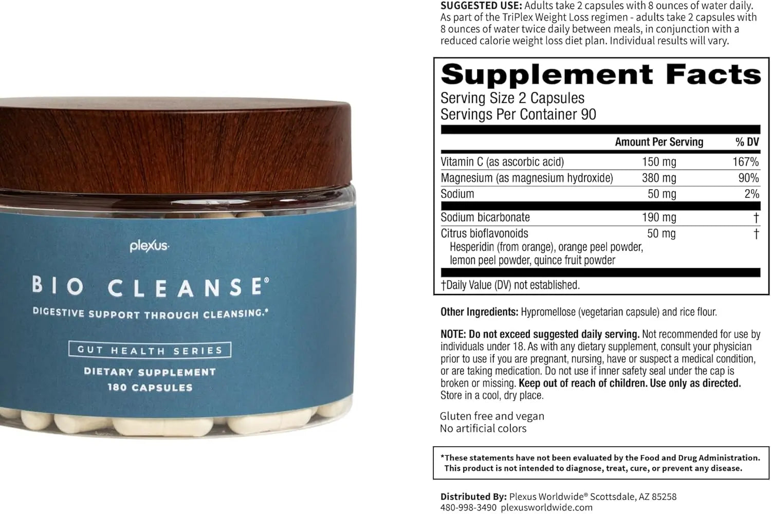 Plexus Bio Cleanse 180 Capsules – Natural Digestive & Cleanse Supplement Retailxpres