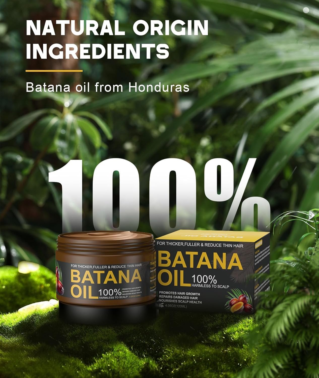 Batana Oil for Nourishes Hair 100% Natural Pure Batana Oil Paste from Dr. Sebi Honduras Enhances Thickness Organic Raw Batana Hair Mask for Women and Men 4.05 Oz Ifelshop