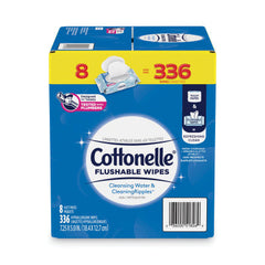 Cottonelle Flushable Wet Wipes, Flip-Top Pack, 5 x 7.25, White, 42 Sheets/Pack, 8 Packs/Carton (KCC51826) Retailxpres