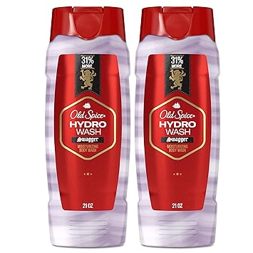 Old Spice Moisturizing Body Wash for Men, Hydro Wash, 2-in-1 Long Lasting Scent & Deep Hydration, 24/7 Shower Fresh, Swagger Scent, 21 oz (Pack of 2) Retailxpres
