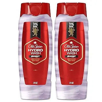 Old Spice Moisturizing Body Wash for Men, Hydro Wash, 2-in-1 Long Lasting Scent & Deep Hydration, 24/7 Shower Fresh, Swagger Scent, 21 oz (Pack of 2) Retailxpres