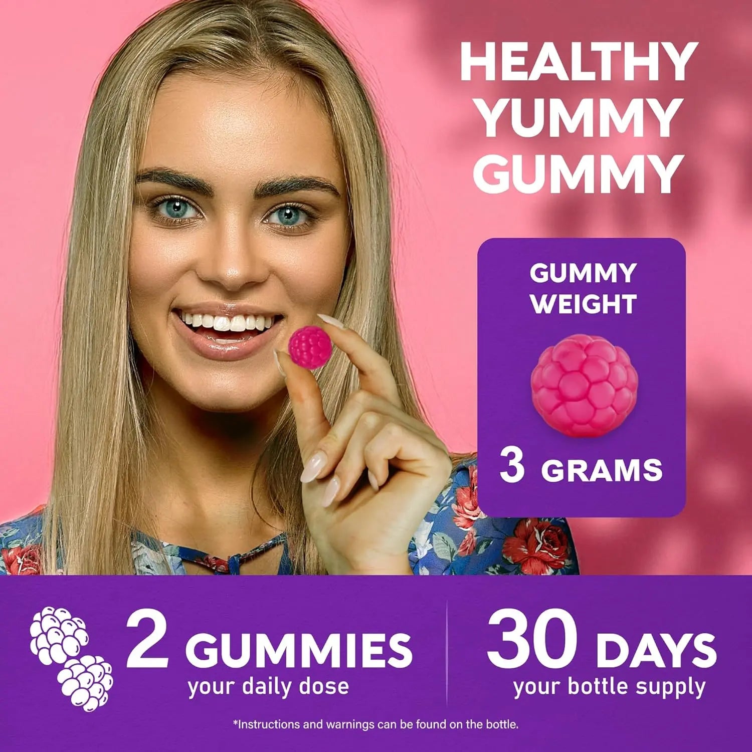 Biotin Gummies with Collagen - Hair Growth Support Skin, & Nail Strength - for Women & Men - Biotin 10000mcg | Keratin | Hyaluronic Acid | B-Complex | Saw Palmetto - Sugar-Free, Mixed Berry - 60 Gummy Ifelshop