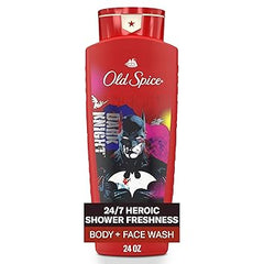 Old Spice Body Wash for Men, Batman: Dark Night, 3X Defense, 24/7 Shower Fresh with Lasting Scent, Cleansing 2-in-1 Body & Face Wash, Smell Like a Hero, Black Cherry and Nightfall Scent, 24 oz Retailxpres