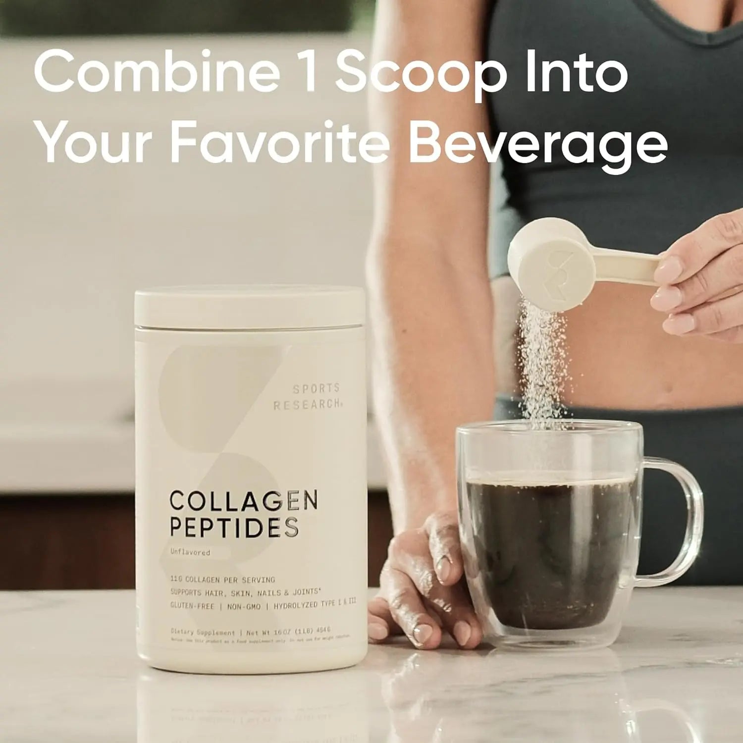 Sports Research Collagen Peptides Powder Hydrolyzed Type 1 & 3 Collagen for Women and Men Ifelshop