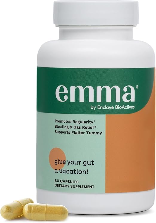 Emma Gut Health Doctors Endorsed Supplement - 60 Capsules - Relief from Gas and Bloating, Repairs Leaky Gut with Magnesium, Berberine, Vitamin D, Quercetin & More - Gut Health & Colon Cleanse Formula Ifelshop