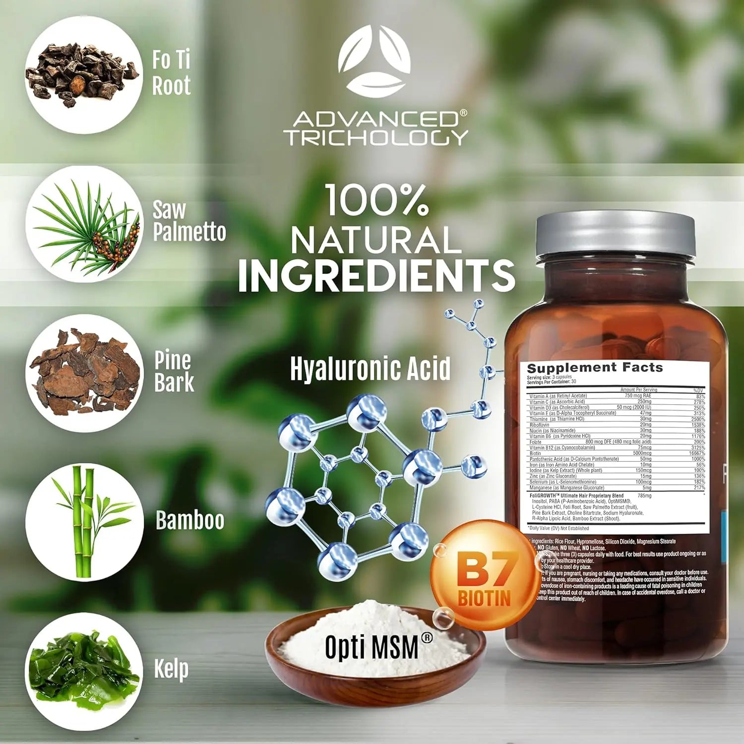 Advanced Trichology FoliGROWTH Hair Growth Supplement – Daily Nutritional Support for Thicker, Fuller-Looking Hair, Backed by Hair Loss Experts (90 Capsules) IFELSHOP