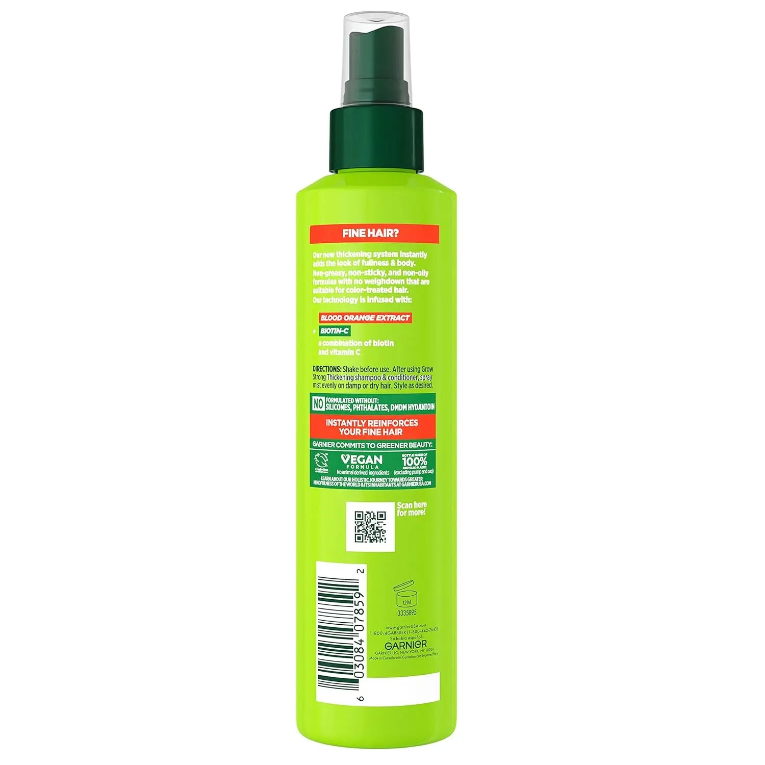 Garnier Fructis Grow Strong Thickening 10-in-1 Spray, Biotin-C, 8.1 Fl Oz, 1 Count (Packaging May Vary) Ifelshop
