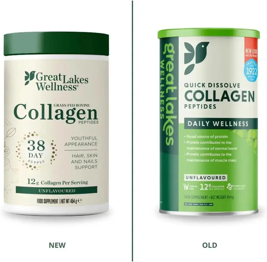 Great Lakes Wellness Collagen Peptides Powder for Skin, Hair, Nails, Joints and Digestion Unflavored 22 Servings Ifelshop