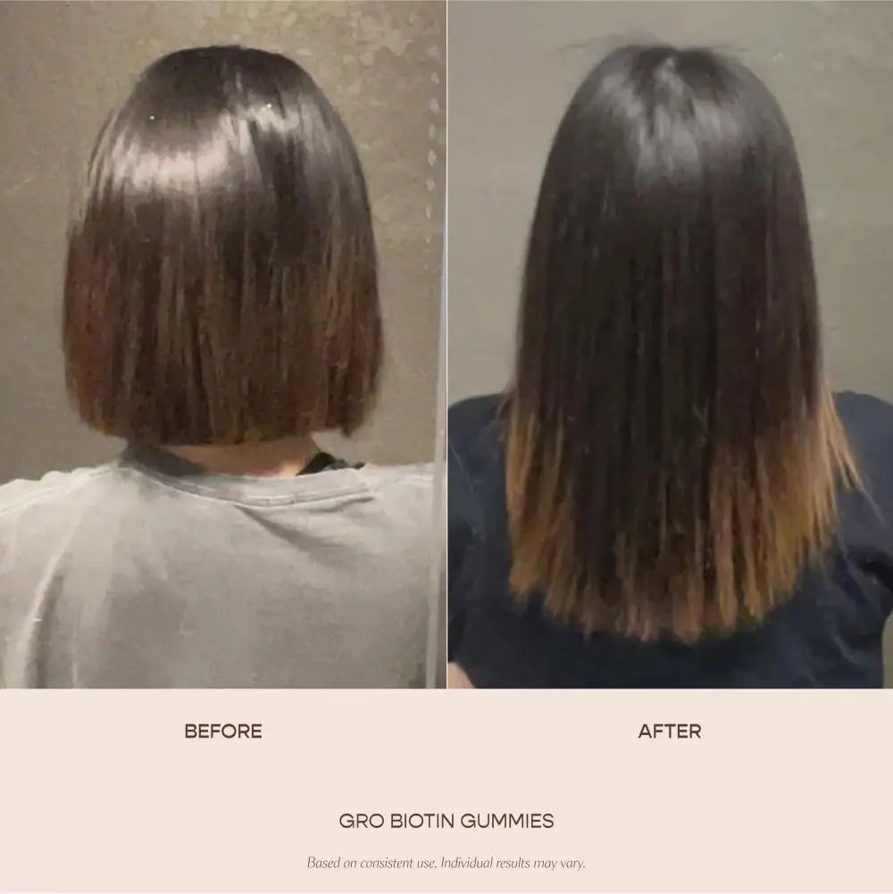 VEGAMOUR GRO Biotin Gummies, Strawberry Flavor with 5000 mcg Biotin, Supports Healthy Hair Vegan Gummies with Vitamins A, B, C, E, B-12 & More, 30 Ct Ifelshop