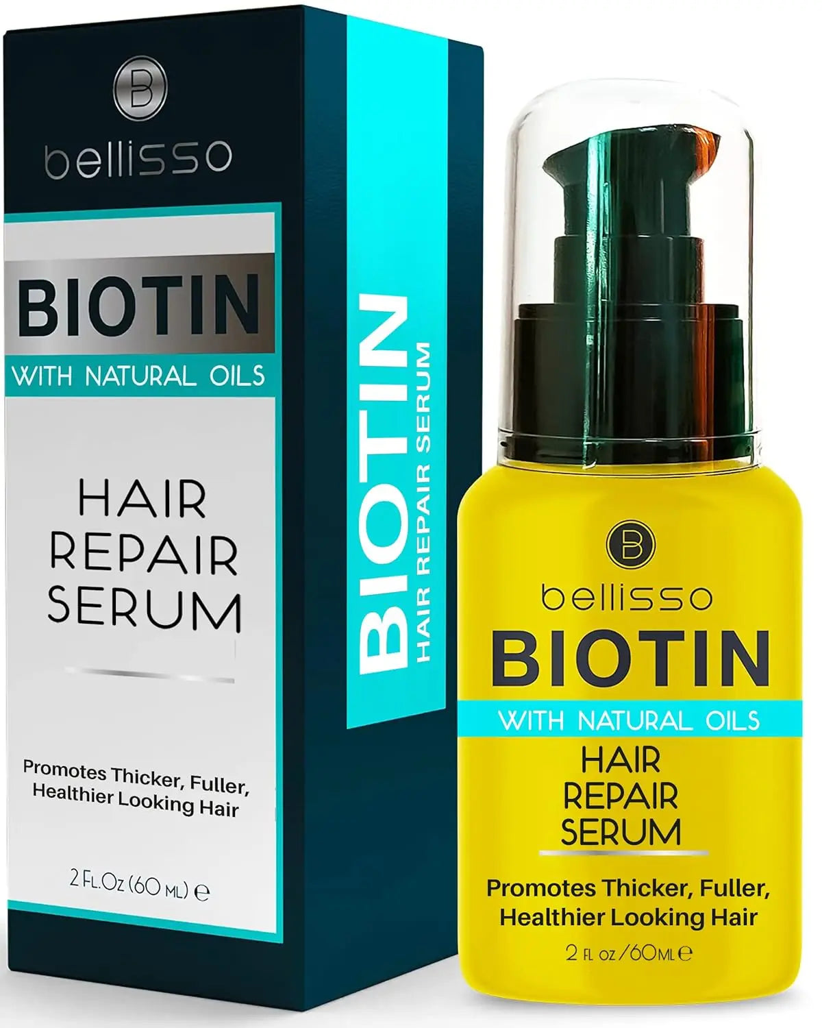 Biotin Hair Thickening Serum for Men and Women – Biotin Hair Growth Serum with Natural Botanical Oil Blend to Strengthen, Volumize & Add Shine to Thin Hair Ifelshop
