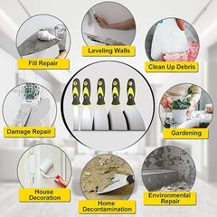 5Pcs Putty Knife, Set, 1" 2" 3" 4" 5" Scraper, Spackle Knife, Paint Scraper, Scraper Tool, No Rusting, Perfect For Repairing Drywall, Removing Wallpaper, Mud, Plaster Scraping Retailxpres