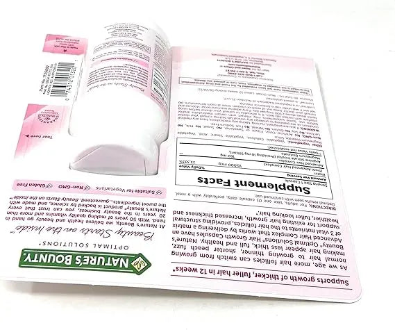 Nature's Bounty Hair Growth Supplement, 1 Per Day, Clinically Shown to Support Thicker, Fuller Hair, with Biotin, Silicon & Arginine, 90 Capsules Retailxpres