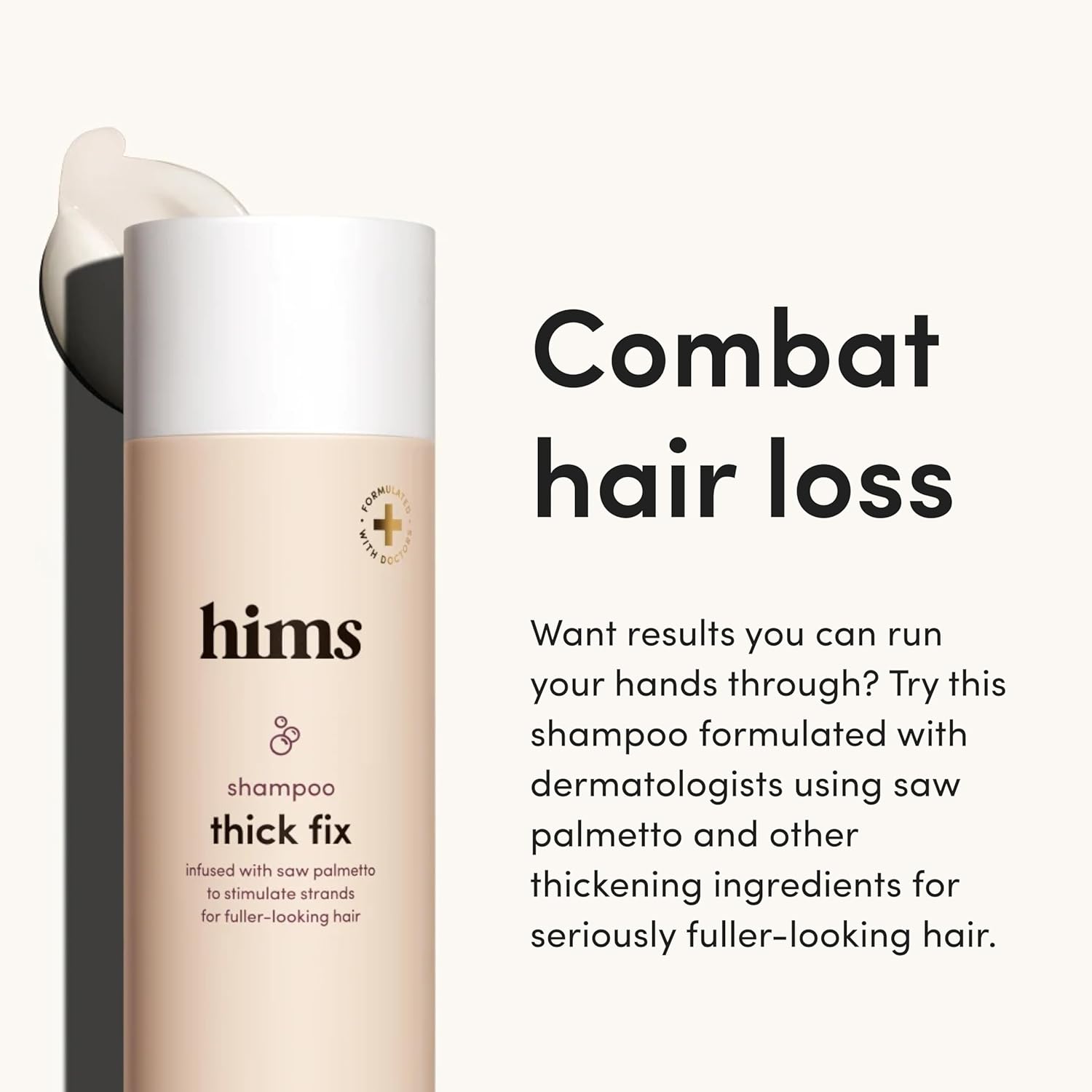 hims Thick Fix Shampoo - Saw Palmetto for Healthy Hair Growth & Thickening - Scalp Cleansing - Vegan, Sulfate-Free & Cruelty-Free - Eucalyptus Scent, 2 pack 6.4 fl oz Ifelshop
