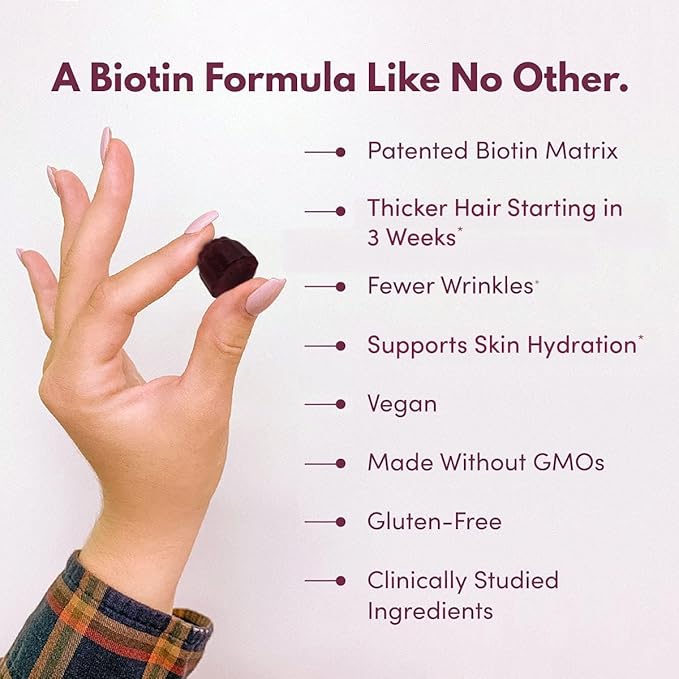 Purity Products MyBiotin ProClinical Gummies - Thicker Hair Starting in 3 Weeks & Fights Wrinkles - MB40X Biotin Matrix w/Astaxanthin - 40X More Soluble vs Ordinary Biotin 30 Berry Gummy Chews Ifelshop