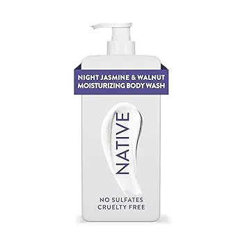 Native Moisturizing Body Wash Contains Naturally Derived Ingredients | For Women & Men, Sulfate, Paraben, & Dye Free Leaving Skin Soft and Hydrated | Night Jasmine & Walnut 18 oz Retailxpres