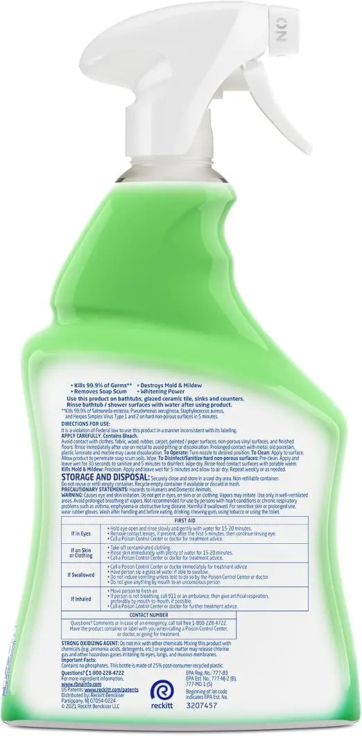 Lysol Multi-Purpose Cleaner Sanitizing and Disinfecting Spray with Bleach, All Purpose Cleaning Spray for Bathrooms and Kitchens, 32oz Retailxpres