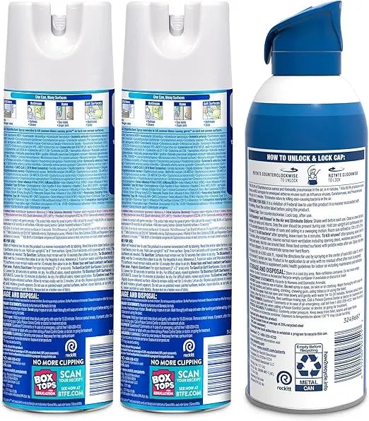 Lysol Bundle containing x2 Lysol Disinfectant Spray for Hard and Soft Surfaces, Crisp Linen, 19 Fl. Oz + Lysol Air Sanitizer Spray, For Air Sanitization and Odor Elimination, White Linen, 10 Fl. Oz Retailxpres