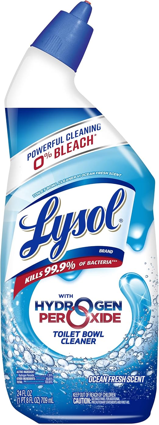 Lysol Toilet Bowl Cleaner Gel, for Cleaning and Disinfecting, Bleach Free, Ocean Fresh Scent, 24oz Retailxpres