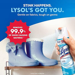 Lysol Disinfectant Spray, Household Essential Cleaning Supplies, Multi-Purpose Room Spray, Antibacterial Sanitizer Spray, Upholstery Deodorizer, Home and Bathroom, Crisp Linen,19 Fl Oz (Pack of 2) Retailxpres
