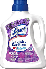 Lysol Disinfectant Laundry Sanitizer & Scent Booster, Laundry Detergent Additive, Color Safe Bleach Alternative, Laundry Odor Eliminator, Kills Bacteria & Viruses, Lavender Scent, 90 Fl Oz Retailxpres