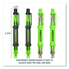 OEMTOOLS 6-Way Pen-Style Screw/Nut Driver, Phillips/Slotted Bits, Metric Sockets, 5.38" Long, Black/Green, Green/Clear, 4/Pack (GNS22537) Retailxpres