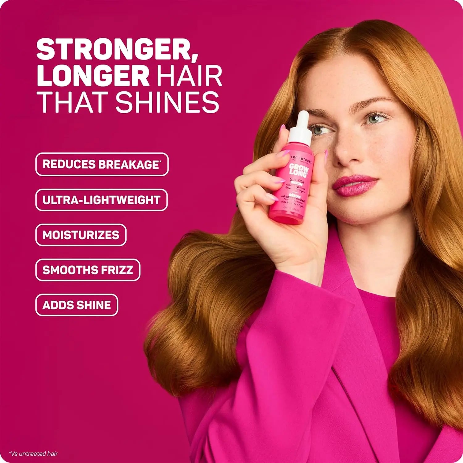 Marc Anthony Grow Long Scalp & Hair Serum - Anti-Breakage Formula Nourish, Strengthen & Hydrate Scalp & Hair Follicles - Natural Shine & Fuller-Looking Hair Strands from Root to Tip, 2 fl oz IFELSHOP