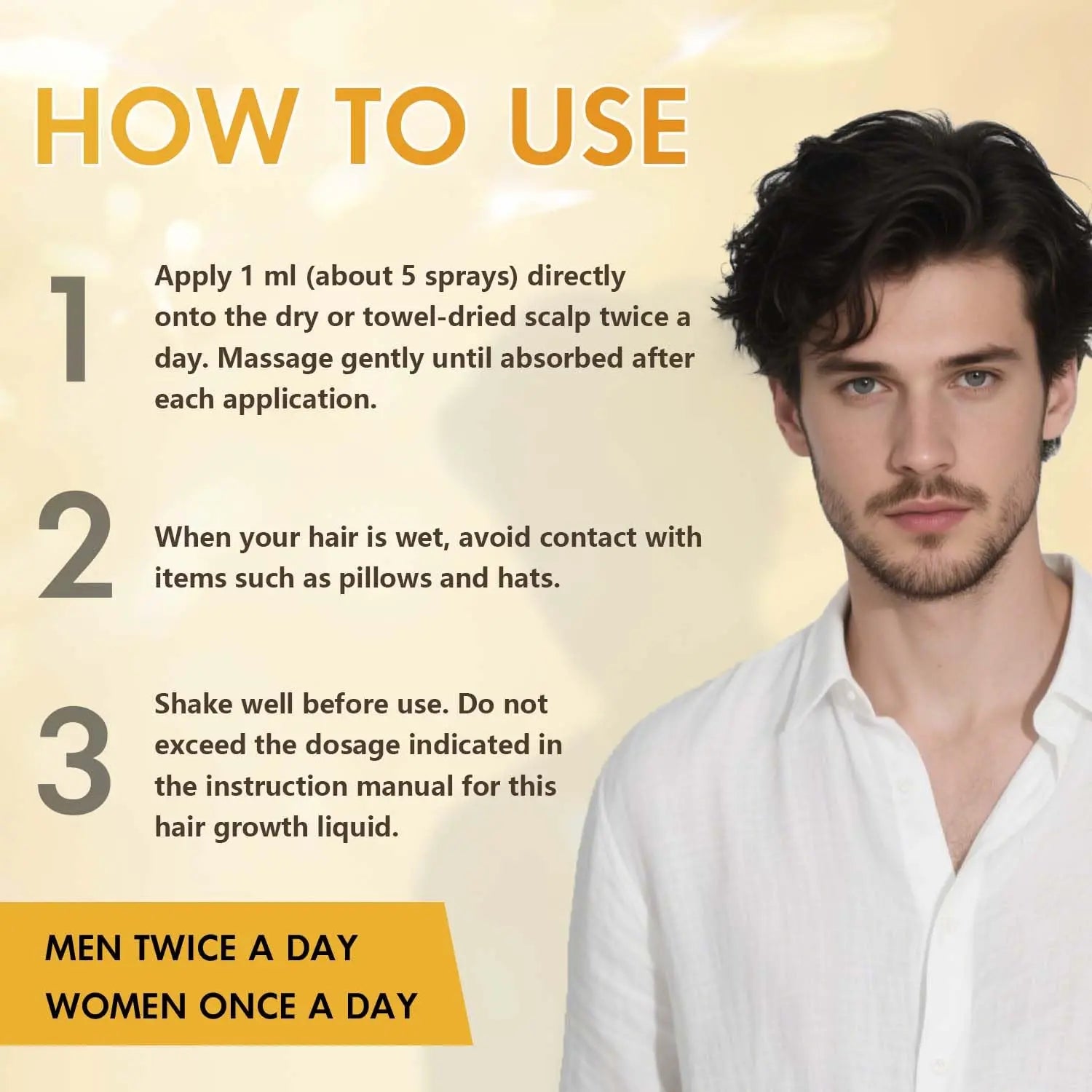 Minoxidil for Men and Women, Hair Growth Biotin Serum with Batana and Rosemary for Hair Beard Regrowth Treatments Extra Strength Hair Loss Solution, Clinically Proven to Regrow Thicker Ifelshop