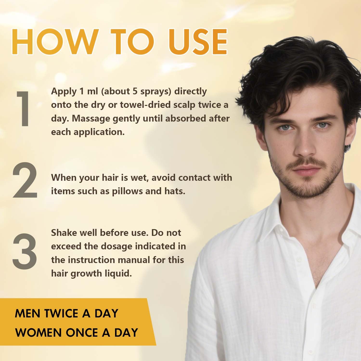 Minoxidil for Men and Women, Hair Growth Biotin Serum with Batana and Rosemary for Hair Beard Regrowth Treatments Extra Strength Hair Loss Solution, Clinically Proven to Regrow Thicker Ifelshop