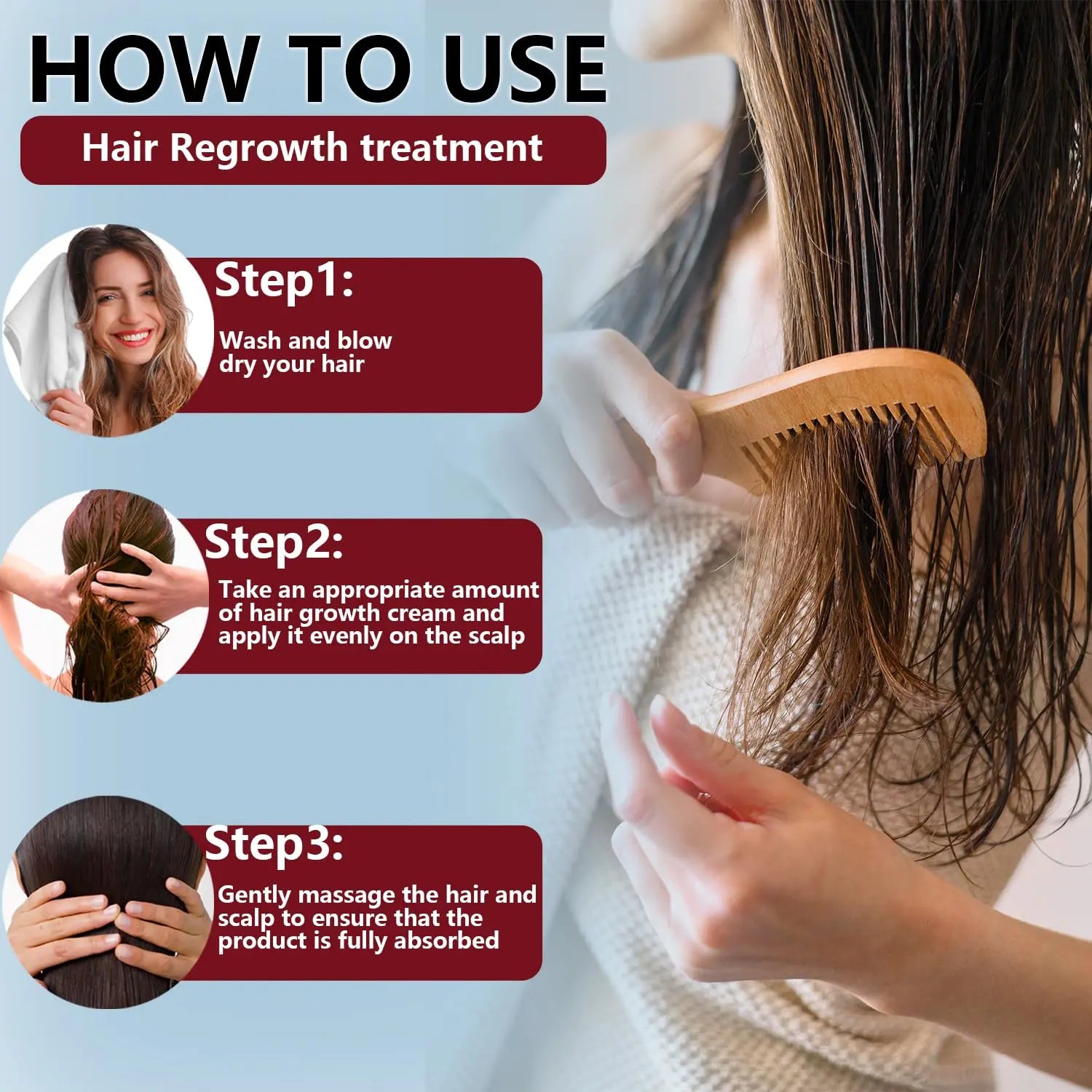 5% Minoxidil Hair Growth Cream for Men and Women Extra Strength Topical Treatment for Thicker Fuller Hair 2 Bottles Ifelshop