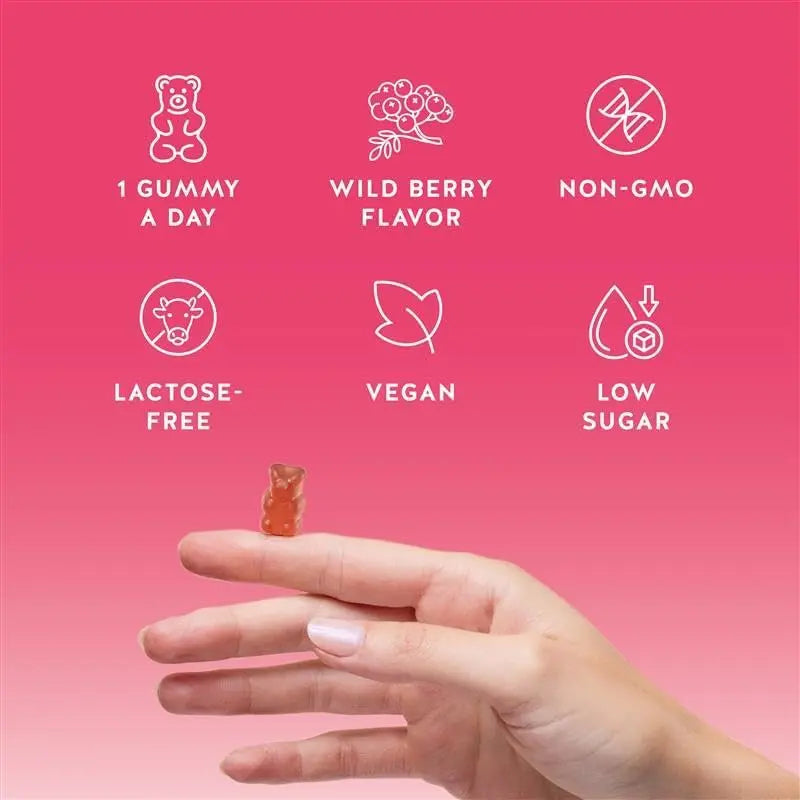 Biotin Gummies for Hair, Skin & Nails. 5,000 mcg High Potency Vegan Vitamins for Faster Hair Growth, Stronger Nails & Healthy Skin. with Vitamins C & E, 60 Gummies Ifelshop