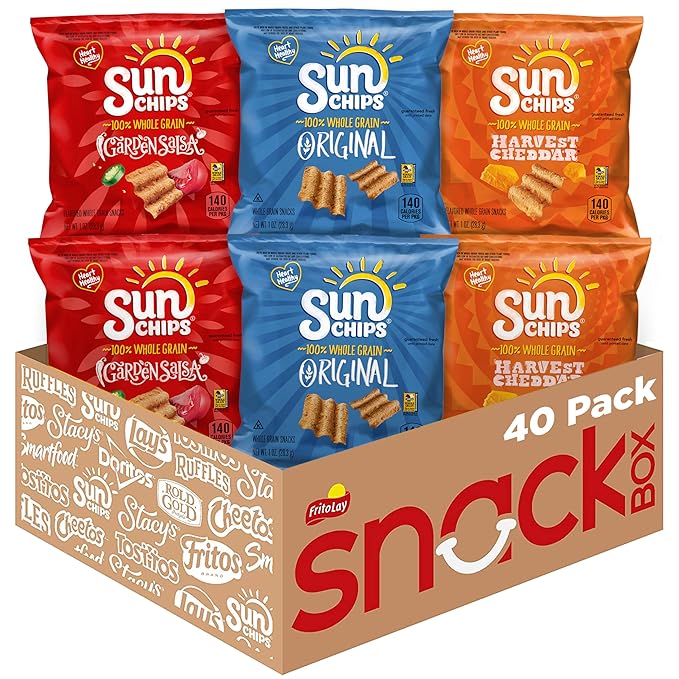 Sunchips Multigrain Chips Variety Pack, 40 Count Retailxpres