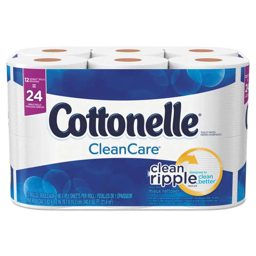 Cottonelle Clean Care Bathroom Tissue, Septic Safe, 1-Ply, White, 170 Sheets/Roll, 12 Rolls/Pack (KCC12456PK) Retailxpres