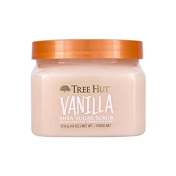 Tree Hut Vanilla Shea Sugar Exfoliating & Hydrating Body Scrub, 18 oz Retailxpres