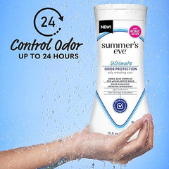 Summer's Eve Ultimate Odor Protection Daily Feminine Wash, pH-Balanced Formula Body Wash for Women with Boric Acid Helps Control Vaginal Odor, 15 Fl Oz Retailxpres