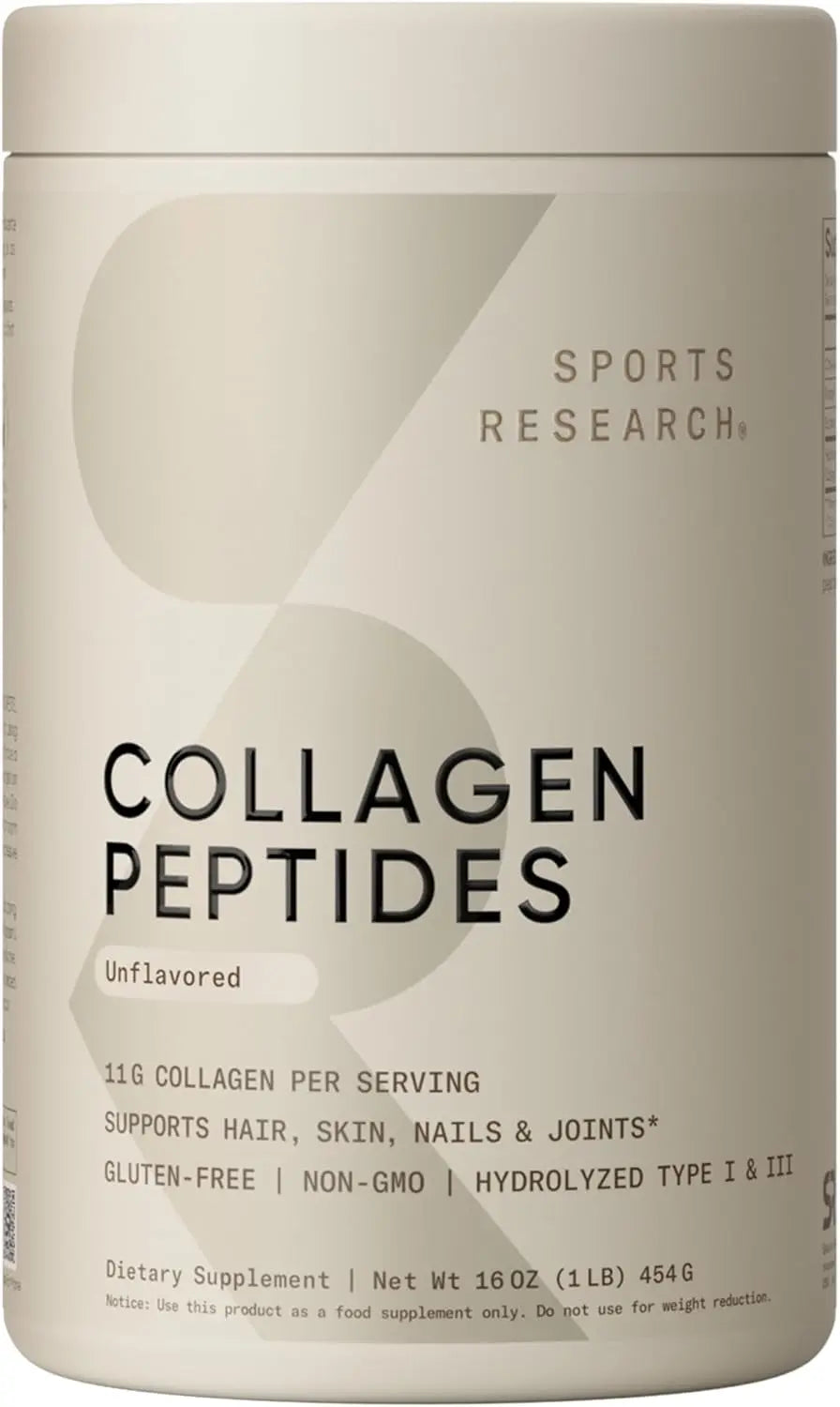 Sports Research Collagen Peptides Powder Hydrolyzed Type 1 & 3 Collagen for Women and Men Ifelshop
