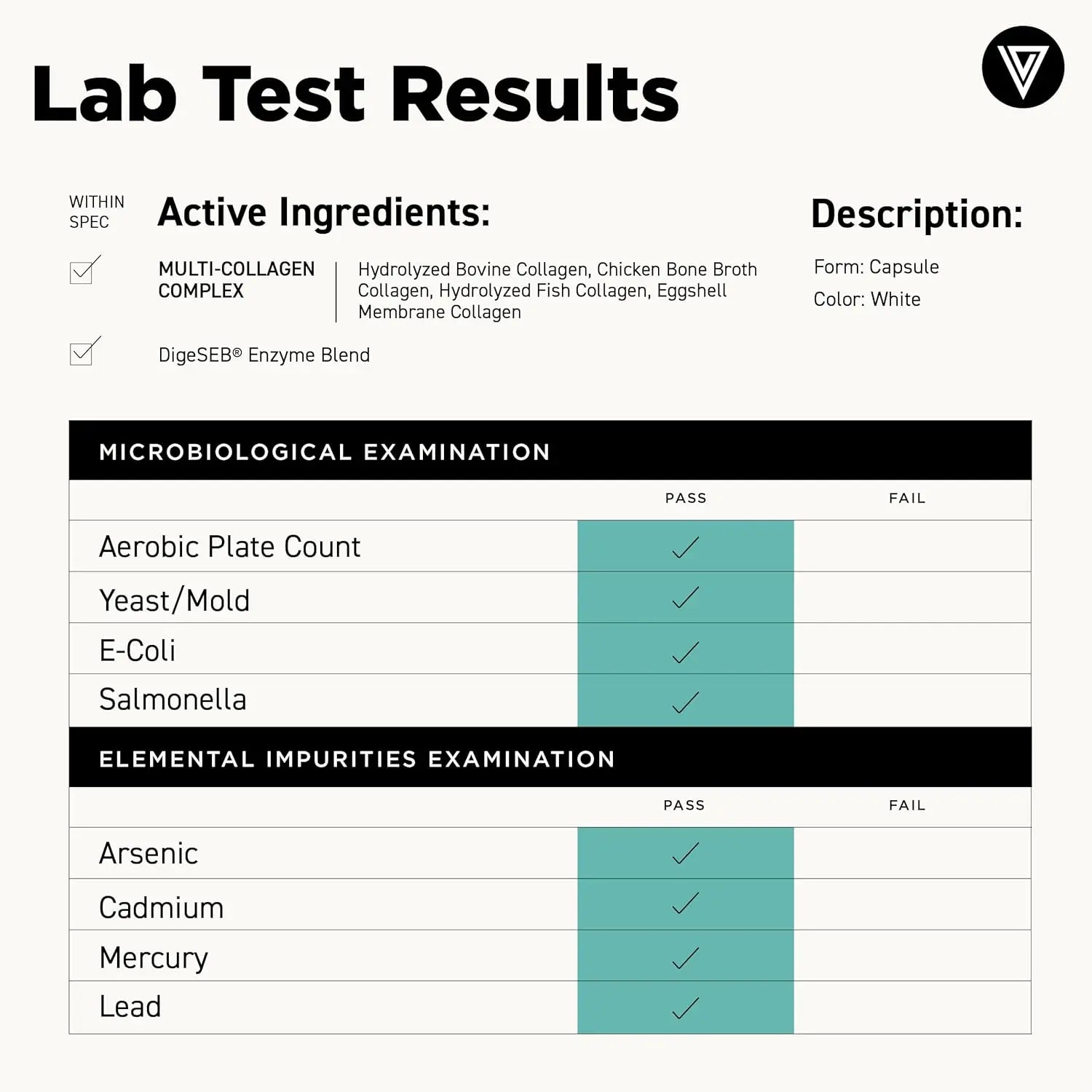 Vital Vitamins Multi Collagen for Women and Men Type I II III V X Grass Fed Non GMO 150 Capsules Ifelshop