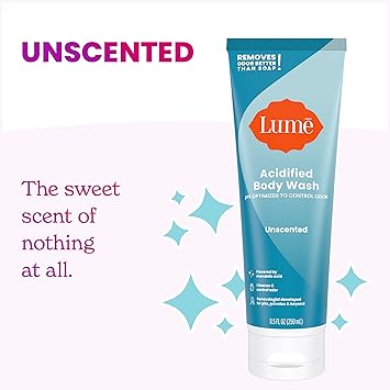 Lume Acidified Body Wash - 24 Hour Odor Control - Removes Odor Better than Soap - Moisturizing Formula - Formulated Without SLS or Parabens - OB/GYN Developed - 8.5 ounce (Unscented) Retailxpres
