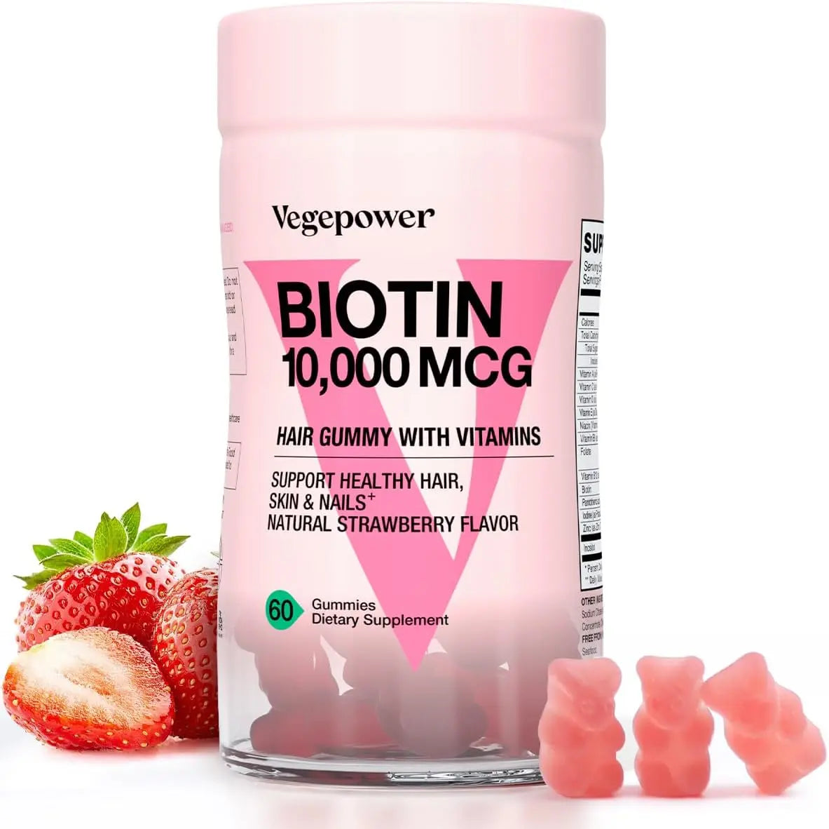 Biotin Gummies for Hair Growth 10000mcg - Vegan Biotin Vitamins Supports Healthy Hair, Skin and Nails, Hair Vitamin Gummy for Women & Men - Non-GMO, Chewable Supplement Ifelshop