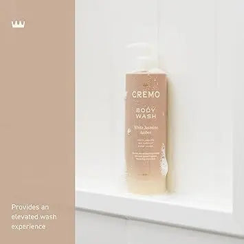 Cremo White Jasmine Amber Skin Moisturizing Body Wash for Women, Notes of White Jasmine, Red Currant, and Sweet Amber, 16 Fl Oz Ifelshop