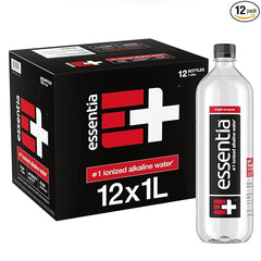 Essentia Water Bottled, Ionized Alkaline Water:99.9% Pure, Infused With Electrolytes, 9.5 pH Or Higher With A Clean, Smooth Taste, 1 Litre (Pack of 12) Retailxpres
