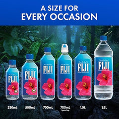 FIJI Natural Artesian Bottled Water 500 mL / 16.9 Fl Ounce (Pack of 6) - 100% Recycled Plastic Retailxpres