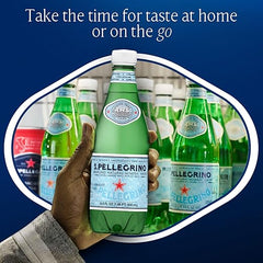 S.Pellegrino Sparkling Natural Mineral Water, Plastic Bottles, 16.9 Fl Oz (Pack of 12) Retailxpres