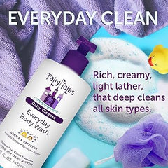 Fairy Tales Daily Cleanse Kids Body Wash, Everyday Body Wash for Kids and Toddler- Soap for Bath or Shower, No Harsh Chemicals or Toxins - 16oz Retailxpres