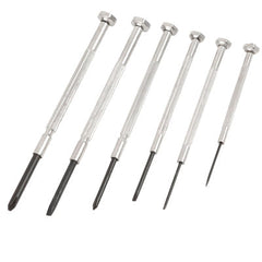Great Neck Precision Screwdriver Set, Six-Piece, Phillips/Slotted, Assorted Lengths, Polished Steel Handles (GNSGP6C) Retailxpres