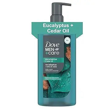 DOVE MEN + CARE Body Wash Eucalyptus & Cedar Oil Plant-Based Moisturizing Body Wash for Men, 26oz Retailxpres