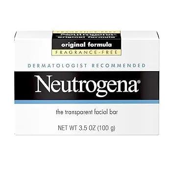 Neutrogena Original Amber Bar Fragrance-Free Facial Cleansing Bar with Glycerin, Pure & Transparent Gentle Face Wash Bar Soap, Free of Harsh Detergents, & Dyes, Hypoallergenic, 3.5 Oz Retailxpres